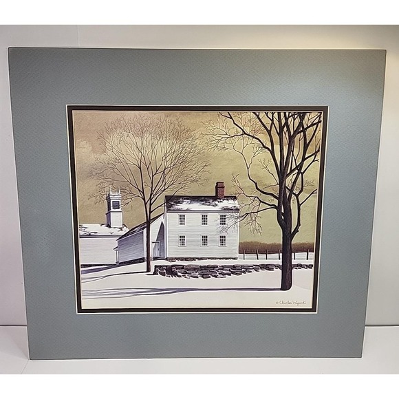 Other - Home of Reverend Bunker By Charles Wysocki Print 1980s Winter Americana Unframed